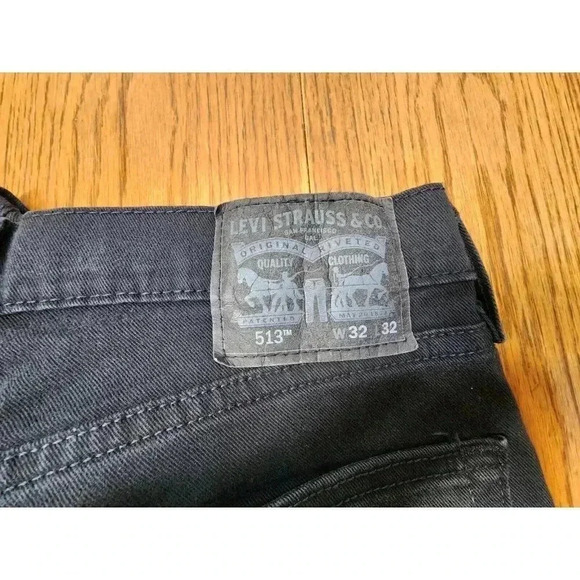 LEVIS MENS BLACK JEANS 32 X 32 - Picture 4 of 6